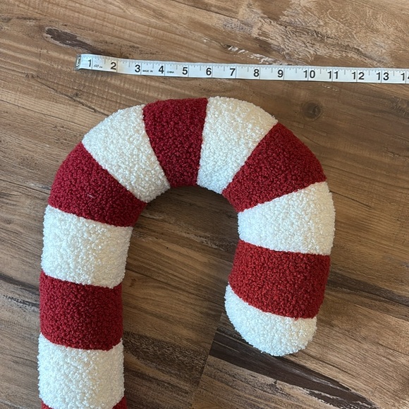 Festive Red and White Candy Cane and Peppermint Swirl Pillow Set - Picture 3 of 4
